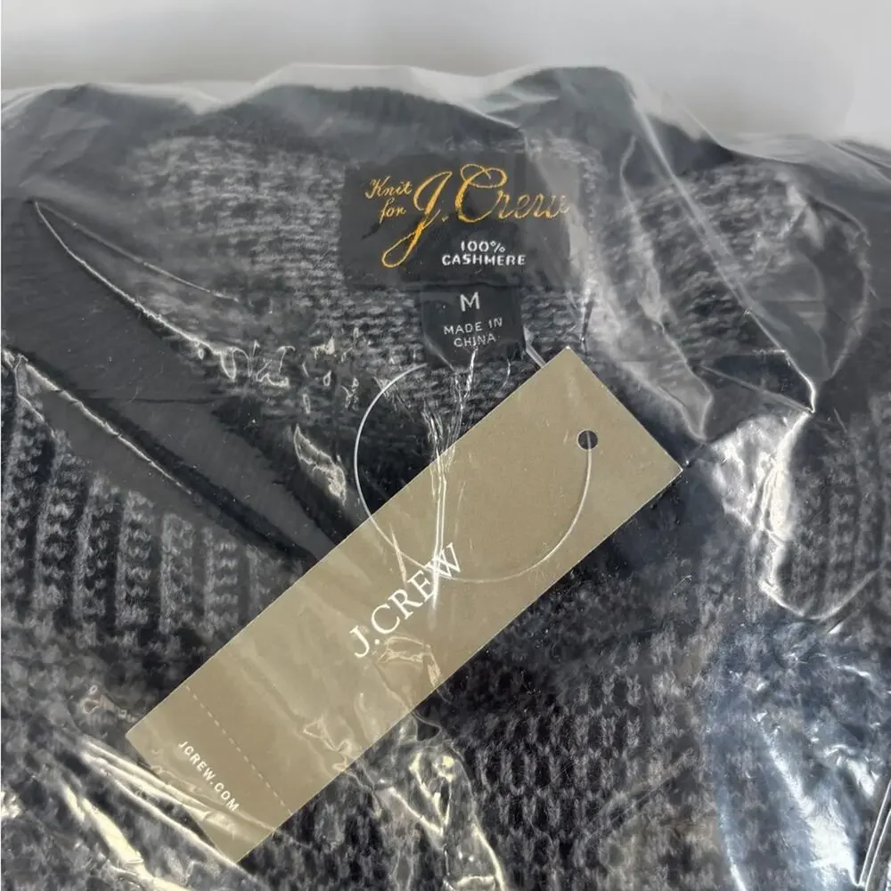 J.Crew Cashmere crewneck sweater in plaid